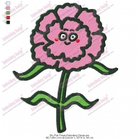 Shy Pink Flower Embroidery Design